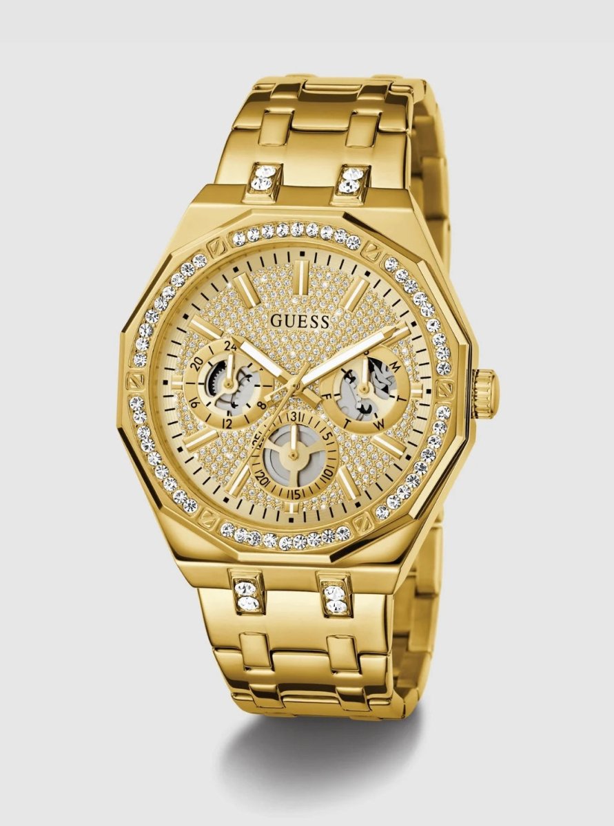 GUESS Gold kryptonite glitz watch GW0960L2