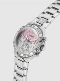 GUESS Silver harlow pink dial bracelet watch GW0950L1