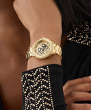GUESS Ladies Silver Gold Analog Watch GW0944L2