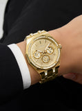 GUESS Gold kryptonite glitz watch GW0960L2
