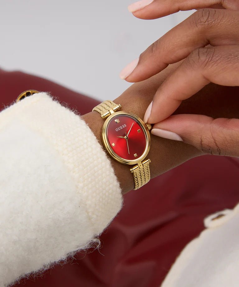 GUESS Ladies Ruby Gold Tone Analog Watch gw0935L4