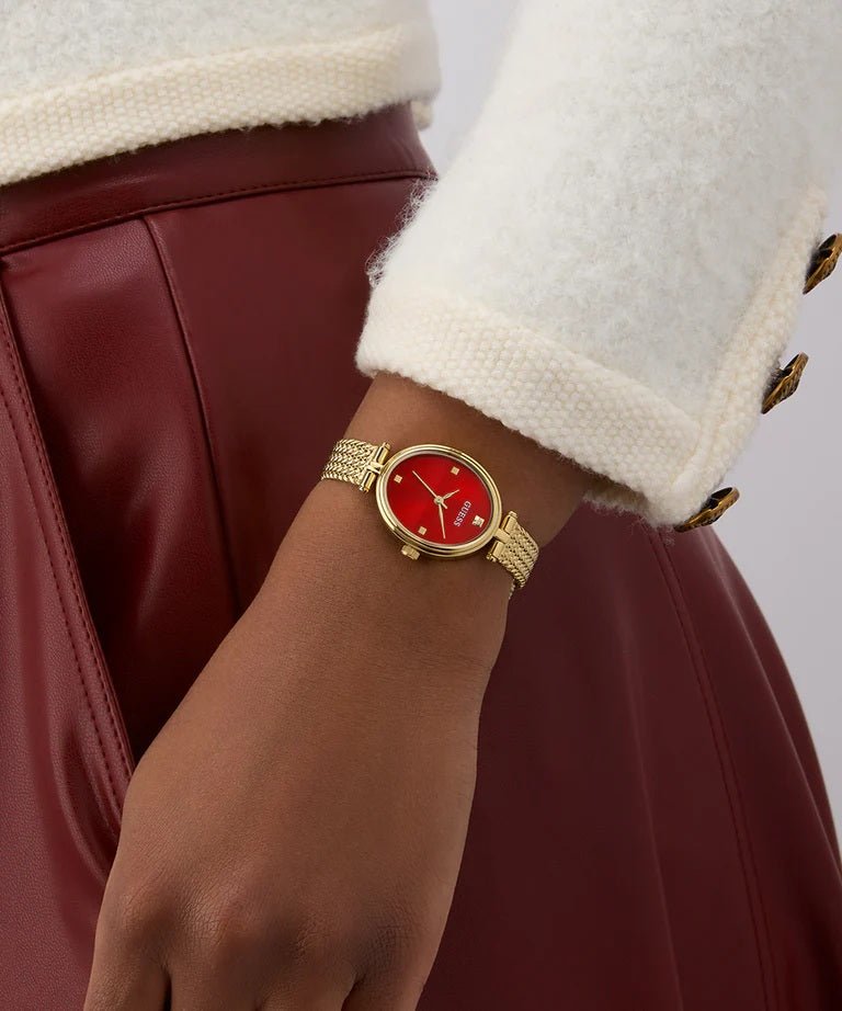 GUESS Ladies Ruby Gold Tone Analog Watch gw0935L4