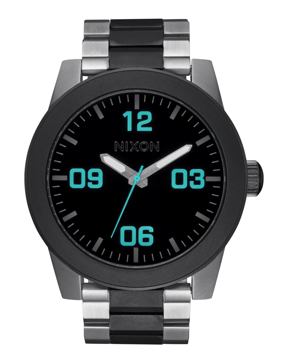 Nixon Men's Silver/Gunmetal Corporal SS Watch - A346-5146-00
