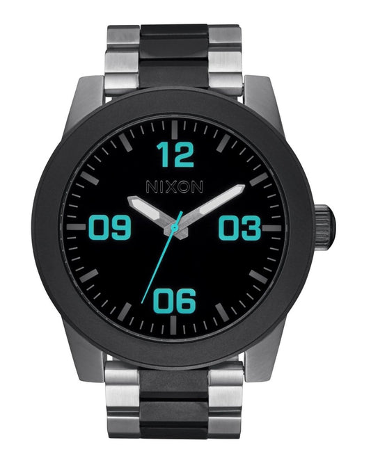 Nixon Men's Silver/Gunmetal Corporal SS Watch - A346-5146-00