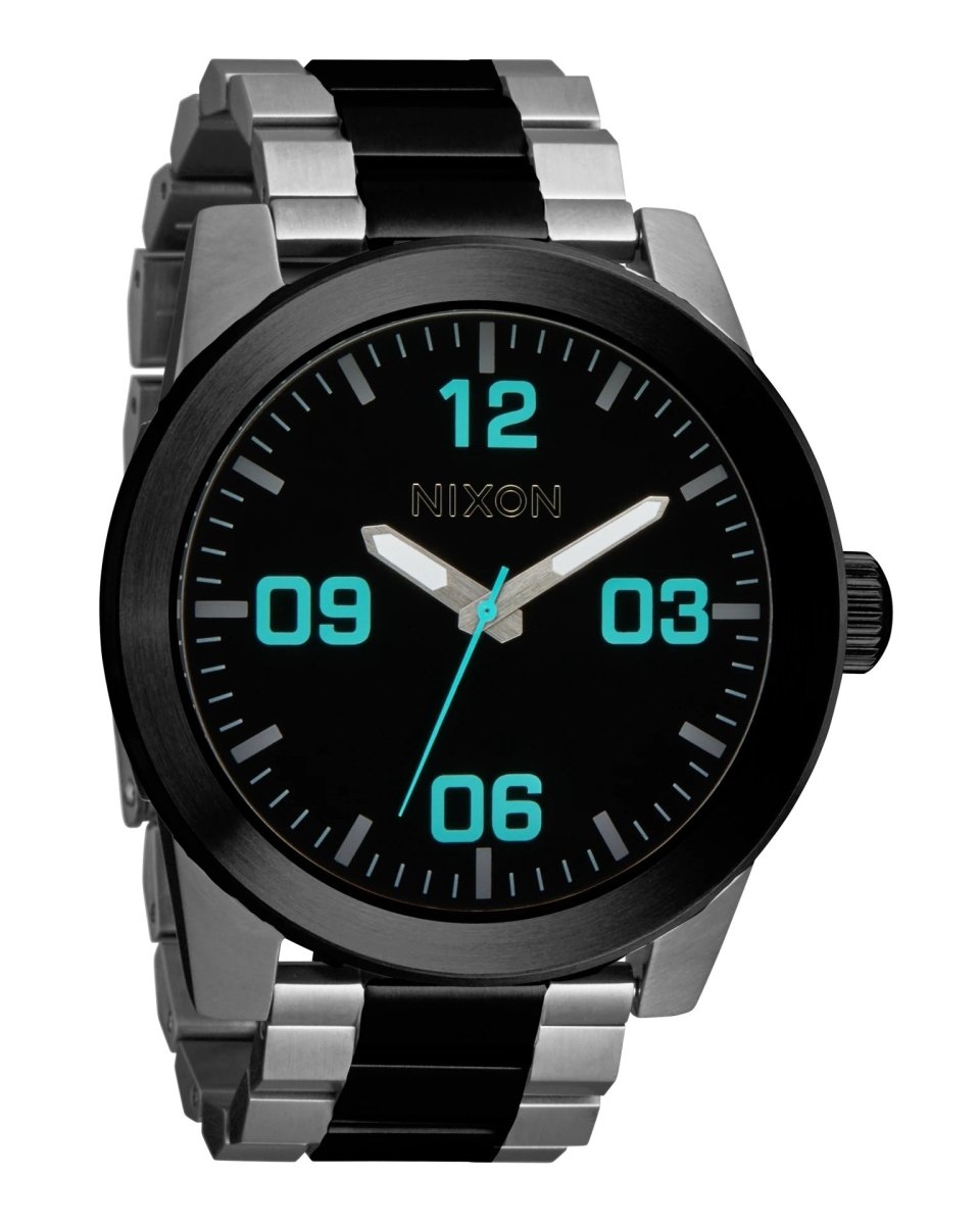 Nixon Men's Silver/Gunmetal Corporal SS Watch - A346-5146-00
