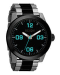 Nixon Men's Silver/Gunmetal Corporal SS Watch - A346-5146-00
