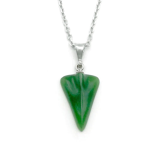 New Zealand Greenstone Jet Plane Pendent