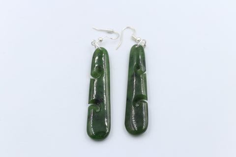 NZ Greenstone Drop Earrings