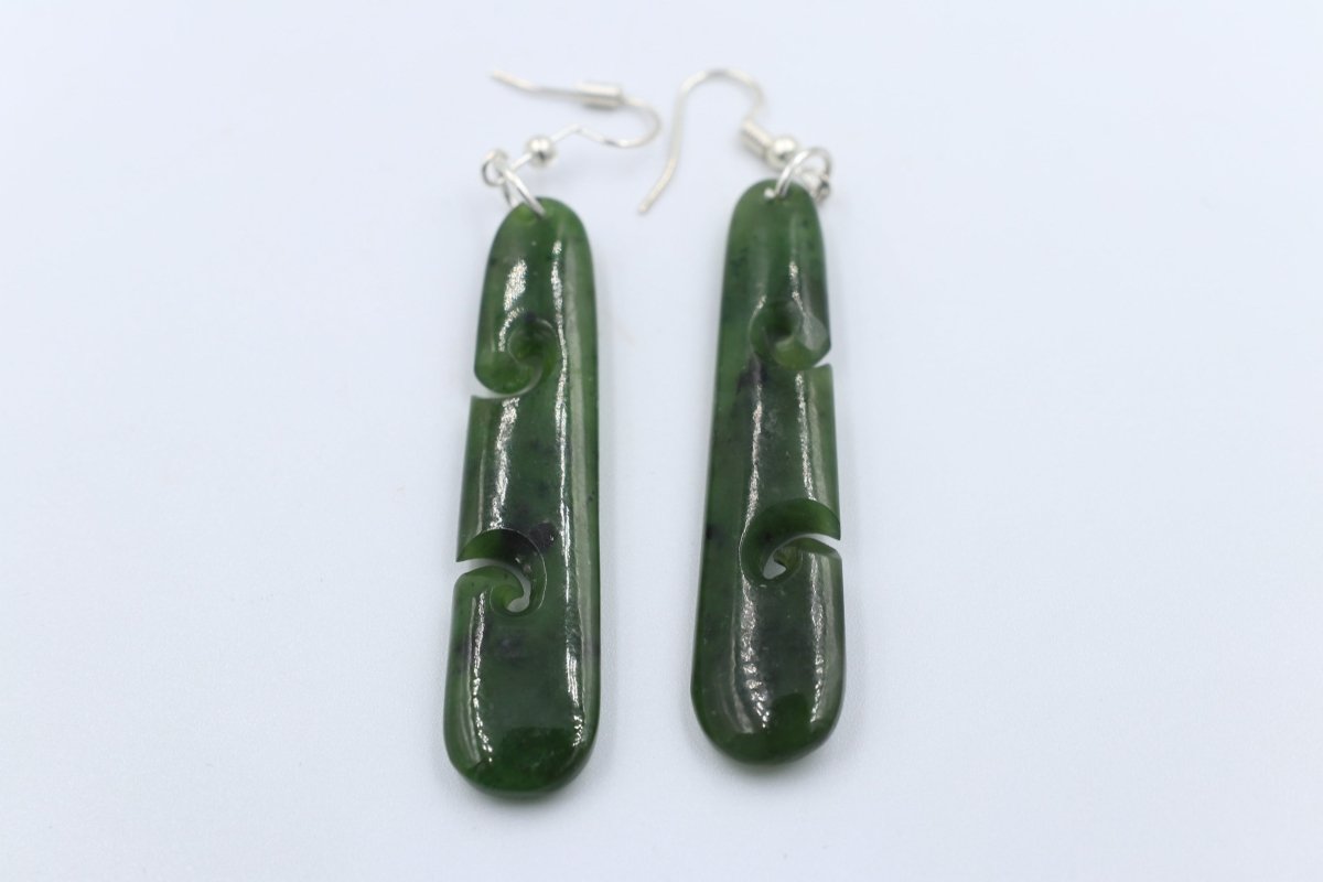 NZ Greenstone Drop Earrings