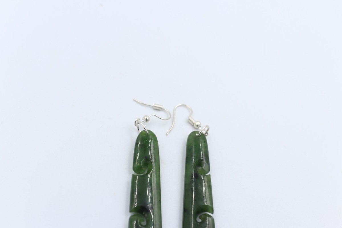 NZ Greenstone Drop Earrings
