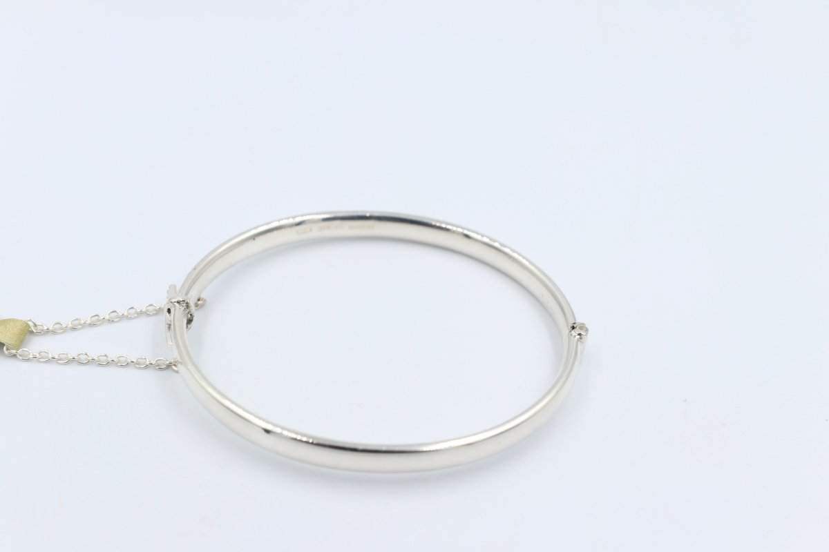 Sterling Silver Heavy Hinge Bangle