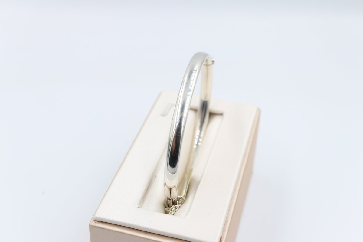 Sterling Silver Heavy Hinge Bangle