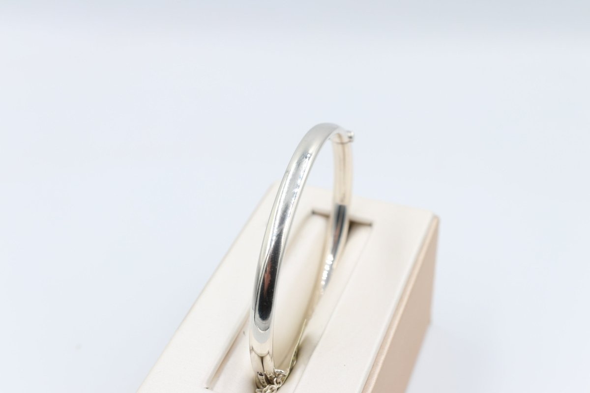 Sterling Silver Heavy Hinge Bangle