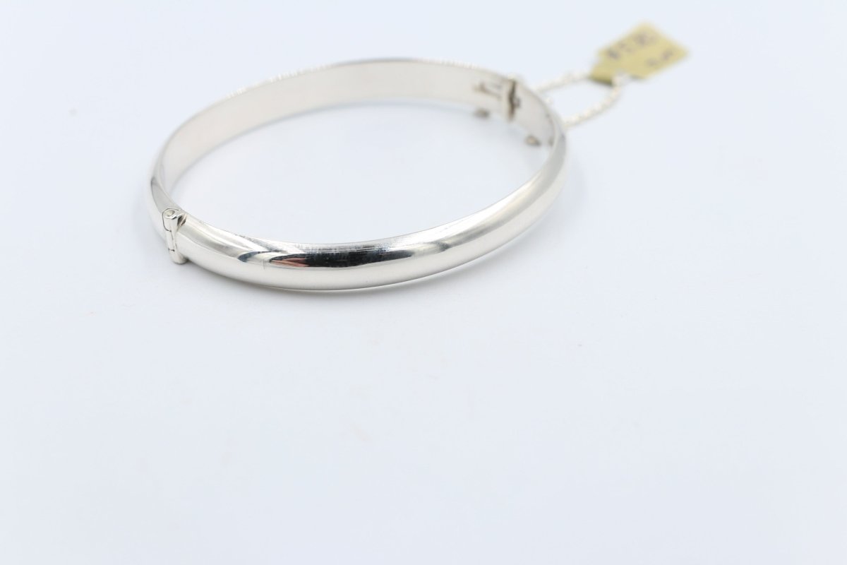 Sterling Silver Heavy Hinge Bangle
