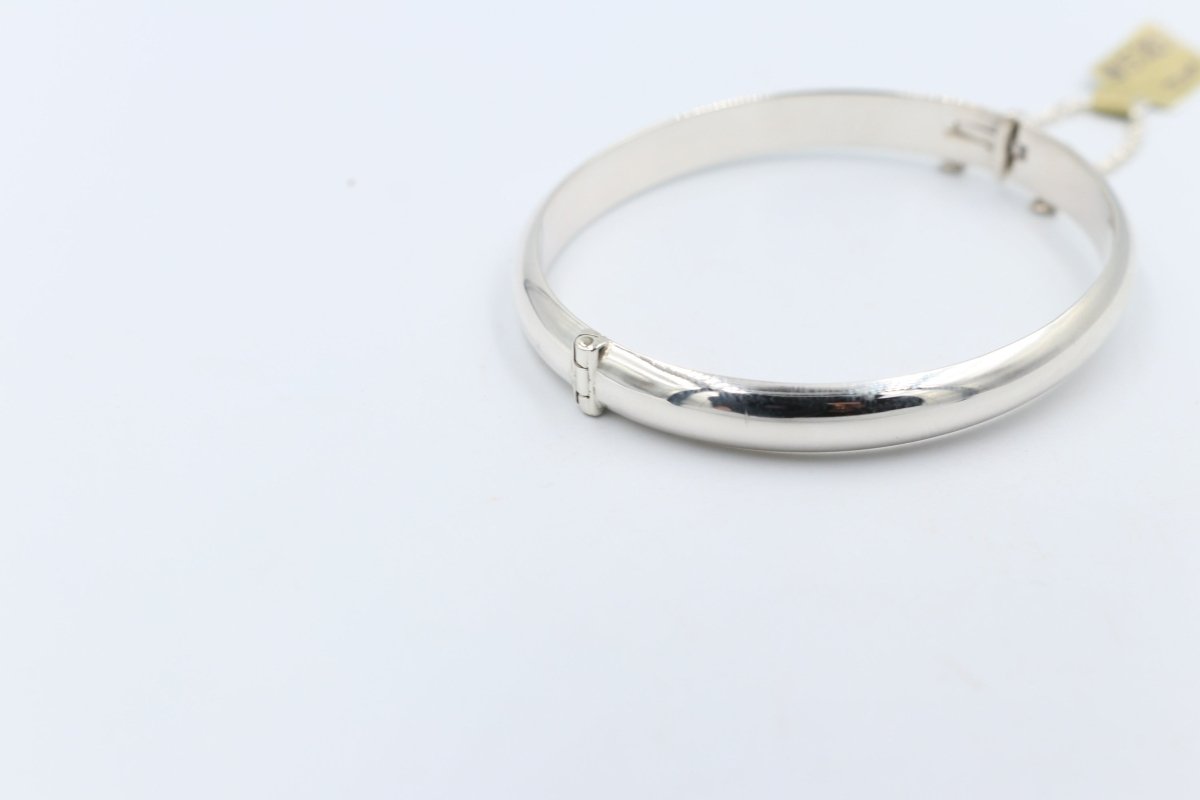 Sterling Silver Heavy Hinge Bangle