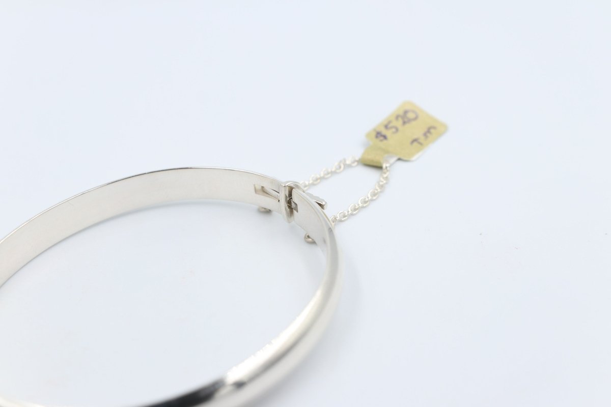 Sterling Silver Heavy Hinge Bangle