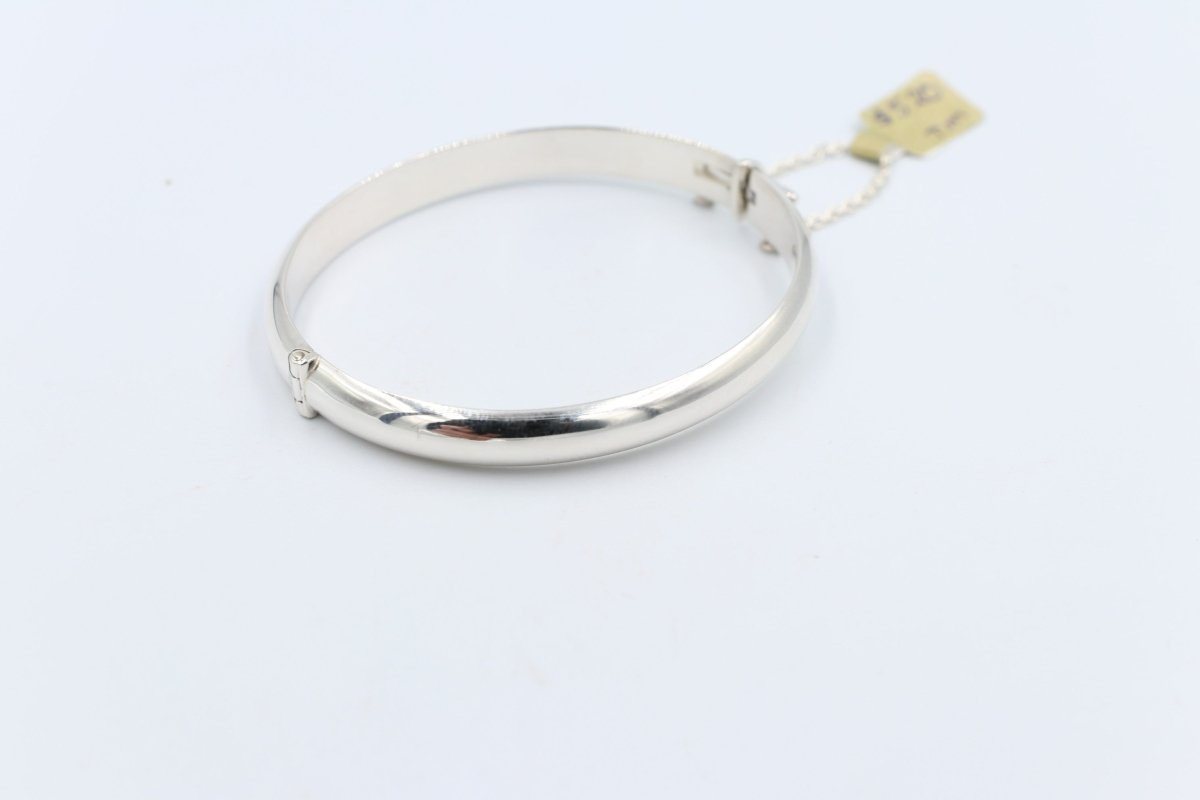 Sterling Silver Heavy Hinge Bangle
