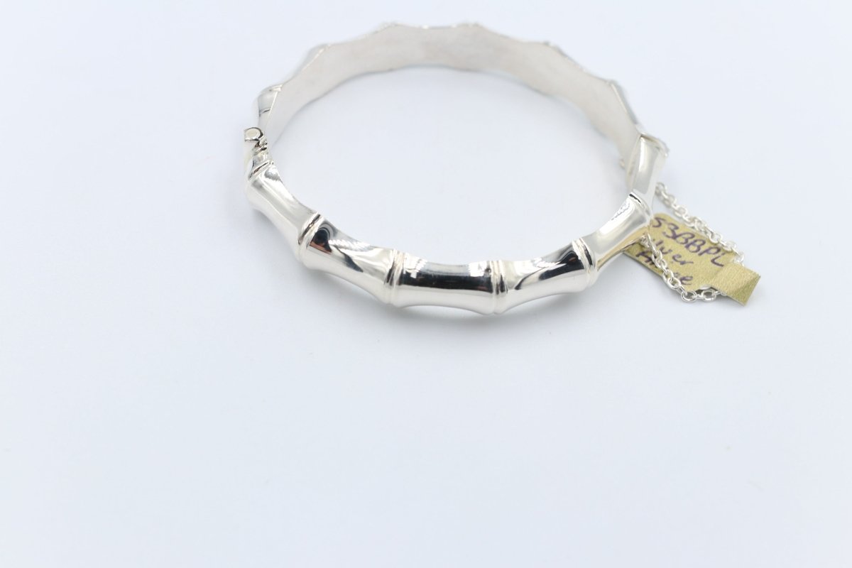 Sterling Silver Bamboo Hinge Bangle