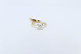 14ct Yellow Gold Lab Grown Solitaire Princess cut Diamond Ring TDW 1ct