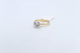 18ct Yellow Gold Lab Grown Certified Solitaire Diamond Ring TDW 2ct