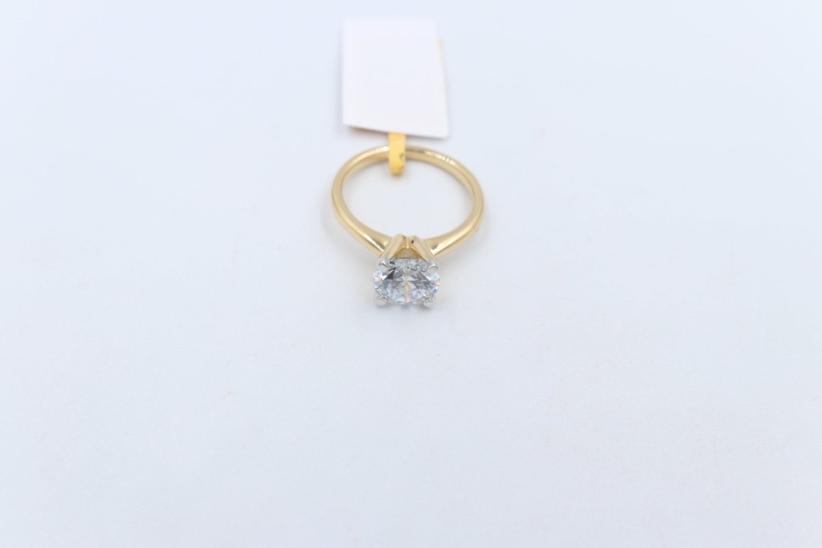 18ct Yellow Gold Lab Grown Certified Solitaire Diamond Ring TDW 2ct