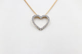 10ct Yellow Gold Lab Grown Diamond  Set Heart 1 carat pendent