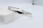 9ct White Gold Solid Bangle 6.85mm