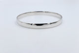 9ct White Gold Solid Bangle 6.85mm