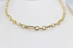 9ct Gold Paperclip figaro Chain 45cm