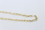 9ct Gold Paperclip figaro Chain 45cm