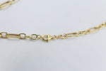 9ct Gold Paperclip figaro Chain 45cm