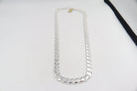 Stg Silver Heavy Curb Link Chain  IR33 58cm