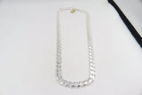 Stg Silver Heavy Curb Link Chain  IR33 58cm