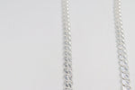 Stg Silver Heavy Curb Link Chain  IR33 58cm