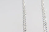 Stg Silver Heavy Curb Link Chain  IR33 58cm