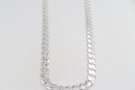 Stg Silver Heavy Curb Link Chain  IR33 58cm