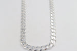 Stg Silver Heavy Curb Link Chain  IR33 58cm