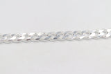Stg Silver Heavy Curb Link Chain  IR33 58cm