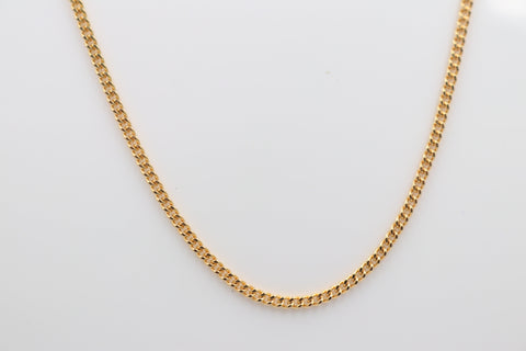 9ct Gold Solid Curb Link Chain 50cms