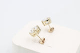 9ct Gold CZ Earrings 6mm