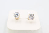 9ct Gold CZ Earrings 6mm