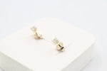 9ct Gold CZ Earrings 2mm