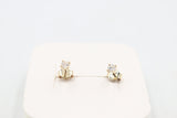 9ct Gold CZ Earrings 2mm