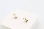 9ct Gold CZ Earrings 2mm