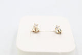 9ct Gold CZ Earrings 2mm