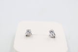 9ct White Gold CZ Earrings 5mm