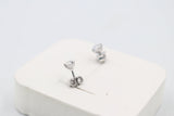 9ct White Gold CZ Earrings 5mm