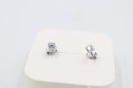 9ct White Gold CZ Earrings 5mm