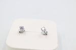 9ct White Gold CZ Earrings 5mm