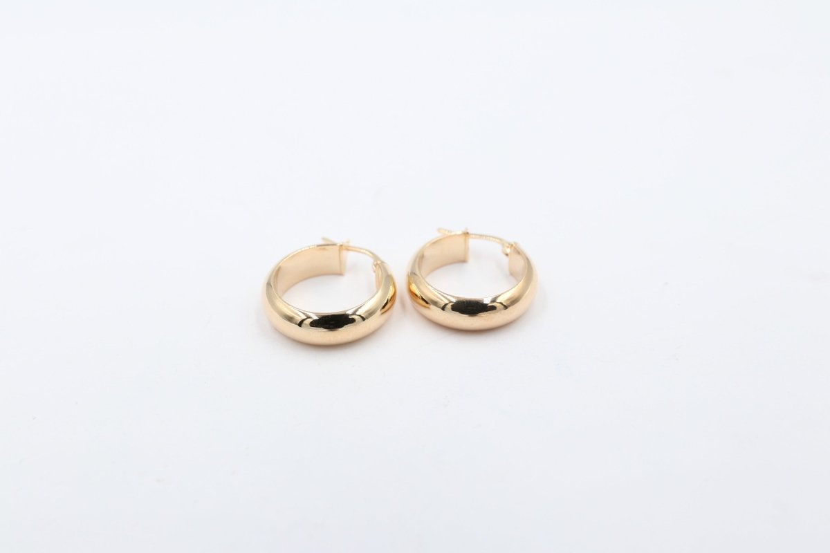 9ct Gold Concave Wide  Earrings 200BC142/99